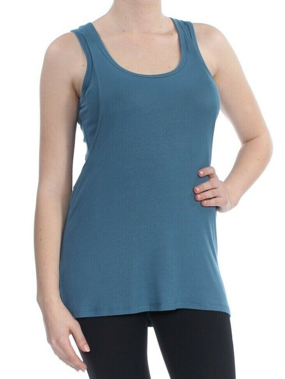 DKNY Womens Sport Ribbed Layered Tank Top Size XL